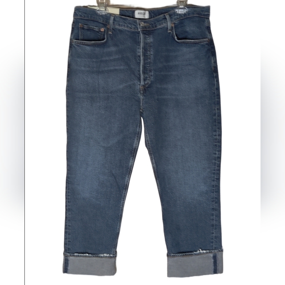 Agolde Riley Long High Rise Straight Nwt Size 33 - Picture 4 of 12